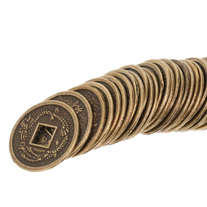 Monedas de Latón para Pooja, Monedas Religiosas Hindúes Tradicionales para el Culto, Rituales del Templo, Decoración del Festival Diwali, Oración - Product Image 4