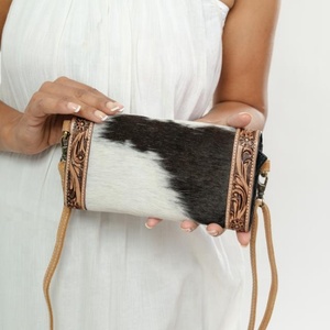 La más nueva cartera de cuero occidental con herramientas, Cartera de cuero de vaca con correa cruzada, bolso de mano de cuero de hombro para todos los días para mujer - Product Image 4