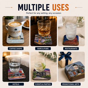Custom Photo <b>Coasters</b> Personalized Sublimation <b>Ceramic</b> Eco-Friendly White with Logo Wholesale OEM Factory Low MOQ - Product Image 2