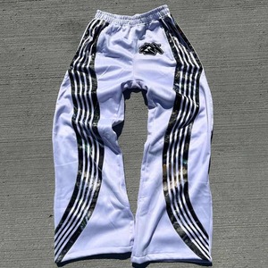 กางเกงคาร์โก้ขาบานทรงหลวมปักลายตามสั่ง เอวยางยืด ผ้าไนลอนกันยับ - Product Image 2