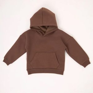 Ensemble de sweat-shirt à capuche marron pour bébés garçons, couleur unie, survêtement décontracté, tenue de jogging en coton à manches longues pour l'hiver - Product Image 4
