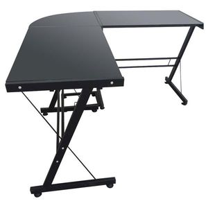 Scrivania per Computer a L in Stalinite Nera 402C, Convertibile per PC e Gaming con Libreria, Realizzata in MDF Resistente - Product Image 6