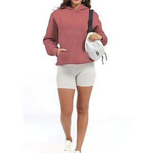 Sudaderas con Capucha Extra Grandes para Mujer, Cómodas, Disponibles en Stock, Transpirables, Ecológicas, con Logotipo Personalizable en la Parte Delantera, 100% Algodón - Product Image 4