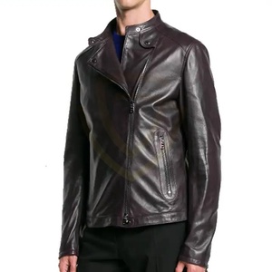 แจ็คเก็ตหนังแท้ผู้ชายแบบขายส่ง ออกแบบตามสั่ง แจ็คเก็ตหนังแท้ผู้ชายสำหรับฤดูหนาว - Product Image 3