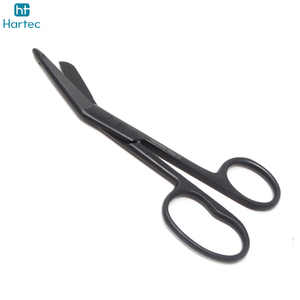 Tijeras para vendajes portátiles de color negro sólido, herramienta quirúrgica de primeros auxilios de acero inoxidable, uso de emergencia - Product Image 5