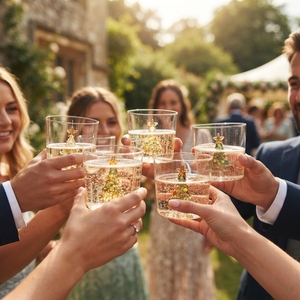 แก้วไวน์รูปต้นคริสต์มาสสำหรับตกแต่งบ้าน ร้านค้า และจัดโต๊ะในเทศกาล - Product Image 6