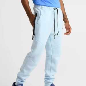 Fabrication sur mesure de pantalons amples à jambes larges en toile de mélange polyester/coton de haute qualité, brodés, décontractés, doublés de polaire pour hommes - Product Image 4