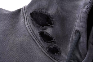 Sweat à capuche personnalisé OEM en polaire légère, patchwork multicolore, épaules tombantes, coupe oversize et carrée, grandes tailles, effet délavé à l'acide - Product Image 3