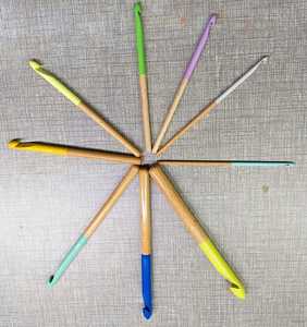 Premium Handcrafted Multi Colored Wooden Crochet <b>Hooks</b> Ergonomic Birchwood Knitting Needles for Professional Yarn Crafting - Product Image 4