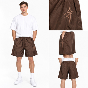 Men's Embroidered Logo Windbreaker <b>Shorts</b> 100% Nylon <b>Quick</b> <b>Dry</b> Casual Style Rain <b>Short</b> Waterproof Men Basketball <b>Shorts</b> - Product Image 1