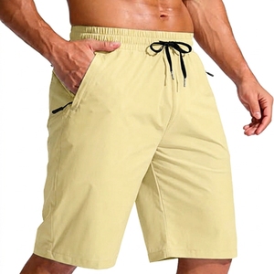 Shorts de sport pour hommes en polyester et élasthanne à séchage rapide et réfléchissants, avec poches latérales zippées, pour la remise en forme, le golf et la salle de sport - Product Image 4