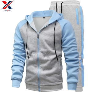 100% Cotton Streetwear Solid <b>Plain</b> Dyed Unisex <b>Tracksuits</b> with 300 Grams Fabric Weight for Autumn - Product Image 5