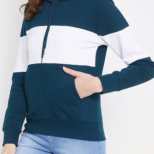 เสื้อฮู้ดดี้แบบหนาปรับแต่งได้ พร้อมโลโก้สั่งทำ ผ้าฝ้ายผสมโพลีเอสเตอร์ แบบสวมหัว บริการ OEM ขายส่ง เสื้อฮู้ดดี้ผู้หญิง - Product Image 5