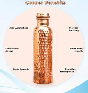 Pure <b>copper</b> water <b>bottle</b> 1 liter wholesale <b>copper</b> <b>bottle</b> 1000ml bulk supplier wholesale <b>copper</b> drinking <b>bottle</b> India - Product Image 1