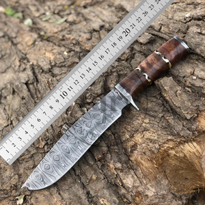 Cuchillo Bowie de Caza de Acero Inoxidable al por Mayor con Mango de Madera, Fijo, para Camping al Aire Libre, 58HRC, Personalizable, Garantía de 3 Años, Venta a Granel - Product Image 2