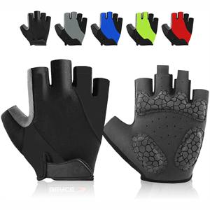 Guantes de Motociclismo MOTOWOLF de Cuero, Medios Dedos, Transpirables, Ligeros, Antideslizantes, para Uso en Exteriores - Product Image 6