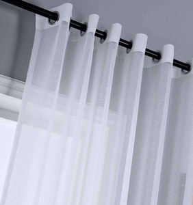 Cortina con Ojales, Mezcla de Poliéster/Lino, Diseño Art Deco, Filtrado de Luz, Lavable, Instalación Exterior - Product Image 2