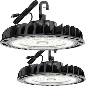 205W US <b>Plug</b> High Bay <b>Lights</b> 5000K Daylight 28700LM for <b>LED</b> Warehouse <b>Lights</b> Non-Dim AC120V 5 Cable with 5000K Daylight Color - Product Image 1