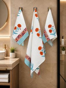 Best Quality <b>Waffle</b> Weave Towel Set 1 Bath + 2 Hand Towels Highly Absorbent Soft Fabric for Home Hotel Available For Sale - Product Image 3