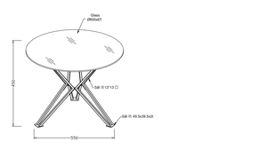 Modern coffee <b>table</b> with Tempered Glass <b>table</b> top coating metal Legs Tempered Glass Easy to Clean Home Furniture Dining <b>Table</b> - Product Image 4