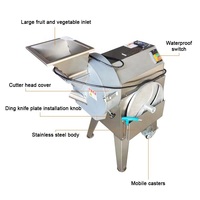Beste Prijs Groentesnijmachine Kubus 3Mm Multifunctionele Roestvrijstalen Groentesnijmachine