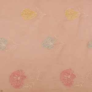 Tela de Bordado Premium con Textura de Malta, Tela de Poliéster Suave con Malla de Georgette y Encaje, Estampado Floral, Tela de Diseño para Vestidos de Novia - Product Image 5
