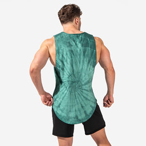 Débardeurs décontractés pour hommes imprimés sur mesure pour la salle de sport, tissu extensible durable à séchage rapide et écologique, service OEM - Product Image 2