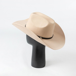 Sombrero de Vaquero de Cuero a Rayas Unisex con Correa Ajustable para Adultos, Uso en Primavera/Otoño en la Playa, Circunferencia de Cabeza de 56-58 cm - Product Image 4