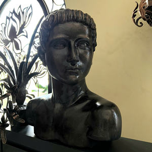 Buste de femme en fer forgé de haute qualité, sculpture de style grec, 100% forgé à la main, revêtement en poudre, décoration d'intérieur en provenance du Vietnam - Product Image 3