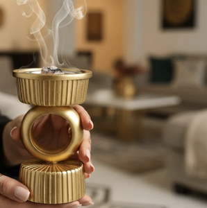 White Royals Incense Bakhoor Holder Middle East Style Metal Wood Eco-Friendly Handmade Sandalwood <b>Aroma</b> Therapy <b>Diffuser</b> Home - Product Image 2