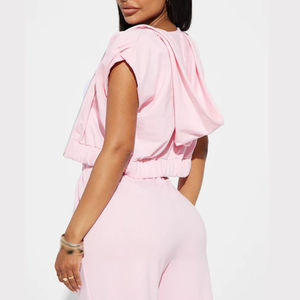 Ensemble de survêtement en coton teint sur mesure pour femmes, idéal pour le yoga et la gym – Vente en gros, Fournisseur direct d'usine OEM - Product Image 4
