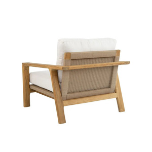 Conjunto de Sofá de Jardín de Teca Moderno y Duradero para Exteriores, Muebles de Patio de Dos Plazas con Cojines para Apartamento y Villa - Product Image 4