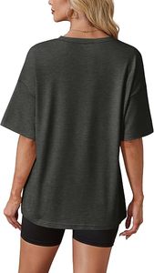 Camisetas de Verano para Mujer, Talla Grande, Cuello Redondo, Manga Regular, Estampadas, Tejido Holgado, Ecológicas, de Secado Rápido, Transpirables y Antiarrugas - Product Image 2