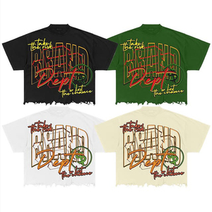 Camiseta de hombre de corte holgado y corto con estampado serigrafiado y bajo curvo, personalizada, tallas grandes, 100% algodón, con estampado DTG y hombros caídos - Product Image 6