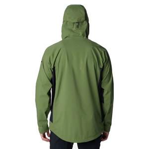 Chaqueta Impermeable con Capucha para Hombre, Color Verde Sólido, Cierre de Cremallera Deportivo, Ropa de Otoño para Exteriores, Chaqueta para Lluvia y Esquí - Product Image 3
