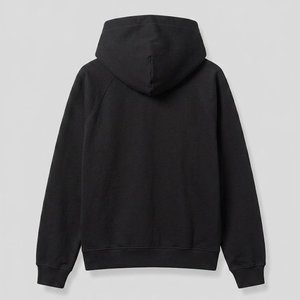 Sweat-shirt à capuche noir pour femme, personnalisé avec logo, 100 % coton tricoté, manches longues, poches, coupe classique, respirant, idéal pour l'automne, vente en gros - Product Image 2