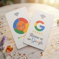 Carte NFC Google Review en PVC, puce 213, fréquence 13,56 MHz, mini-étiquette pour avis clients et promotion en ligne