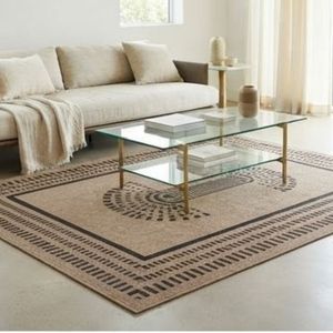 Newest Trending Modern Geometric Pattern Area <b>Rug</b> Rectangle Jute Flat Weave Non-Slip Rubber Backing Living Room Use - Product Image 5