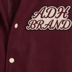Veste universitaire pour homme de couleur marron, manches crème, patch brodé Garfield, veste de baseball bomber, style preppy streetwear - Product Image 5