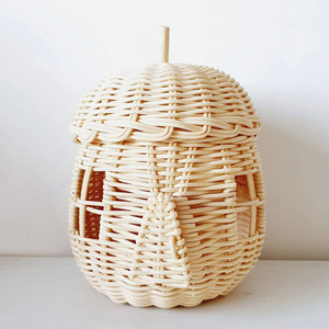 Casa de juguete de ratán para niñas y niños, hecha a mano, juguetes naturales para niños, casas de juego ecológicas - Product Image 1