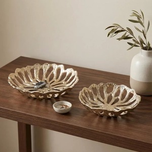 Signature Handmade Aluminum Tabletop <b>Vase</b> Gold Finish Modern Design Eco-Friendly High Quality Decorative <b>Bowl</b> for Decoration - Product Image 3