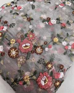 Wholesale Supply Sequin Embroidery <b>Fabric</b> Export Quality Mesh Net Garment Textile For Importers And Bulk Buyers For Sale - Product Image 4