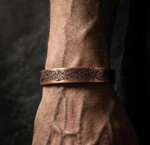 Twisted Rope Cuff Bangle <b>Bracelet</b> Solid Copper Adjustable Braided Cable Wristband <b>Couple</b> Set Unisex Ayurvedic Therapeutic Bio - Product Image 2