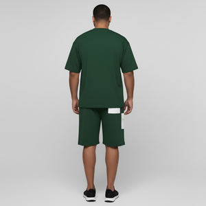 T-shirt de sport mi-lourd en coton 100% de haute qualité avec logo imprimé DTF personnalisé, taille plus, bicolore, style streetwear, ensemble 2 pièces pour homme - Product Image 6