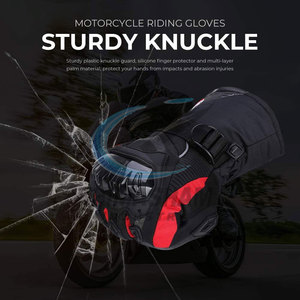 Gants de moto en cuir de haute qualité pour hommes, respirants, à doigts entiers, pour la conduite en extérieur, avec design antidérapant - Product Image 5