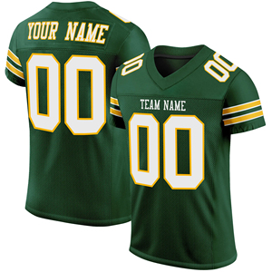 Maillot d'entraînement de football américain personnalisé pour adultes, manches courtes, respirant, option grande taille, 100 % polyester, col en V - Product Image 6