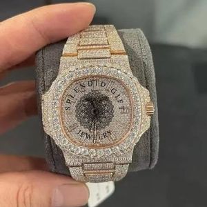 Splendid Gift Jewelry Luxury Diamond <b>Watch</b> <b>Case</b> 42mm Sapphire Crystal Analog ETA Quartz Movement Men's Band 15mm 10m Water - Product Image 1