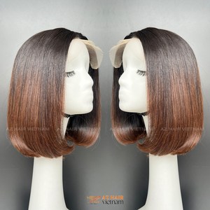 Punta marrón Bob peluca 100% extensiones de cabello humano crudo sin procesar - Product Image 3