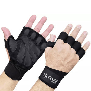 OEM Service Adjustable Wrist Strap Support Durable Fitness Equipment Comfortable Half Finger Cross Fit Neoprene <b>Gloves</b> Gym - Product Image 1