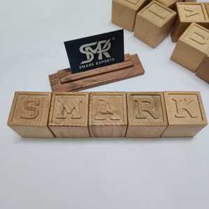Artisan Wooden <b>Alphabet</b> Learning <b>Blocks</b> A to Z Letter Cubes Montessori Educational Toy for Toddlers Preschool and Early Learning - Product Image 6